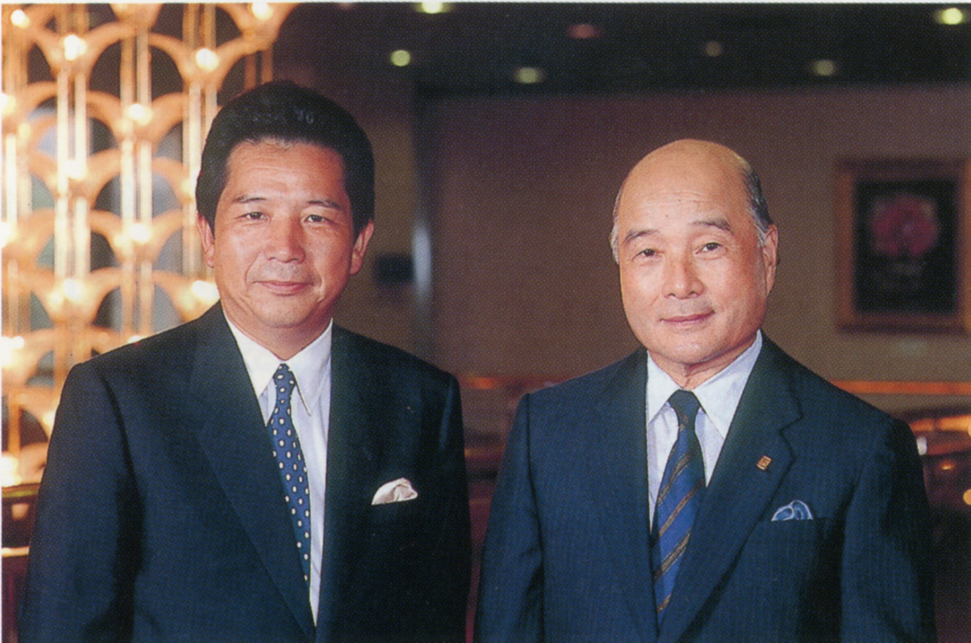 金剛の創業者・谷脇源資会長と2代目の宮﨑邦雄社長