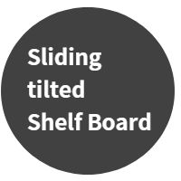slant slide shelf board