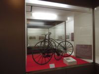 古い自転車の展示