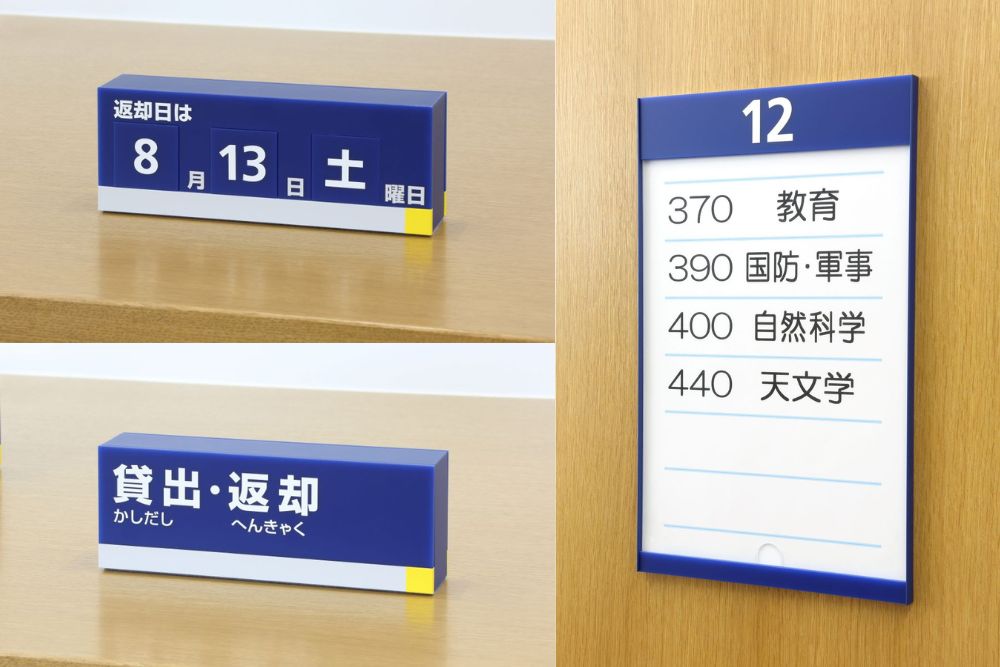 矢巾町図書センター,サイン