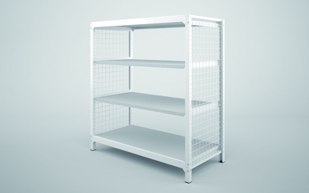 スチール棚中性紙ボード敷き、中性紙ボード敷き