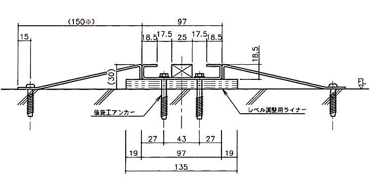 レール、据置タイプ、スロープ付