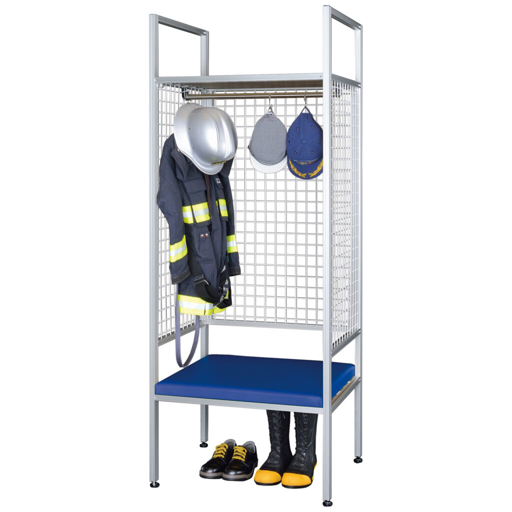 消防棚,防火衣ロッカー,タイヤラック,ホースラック,ボンベラック